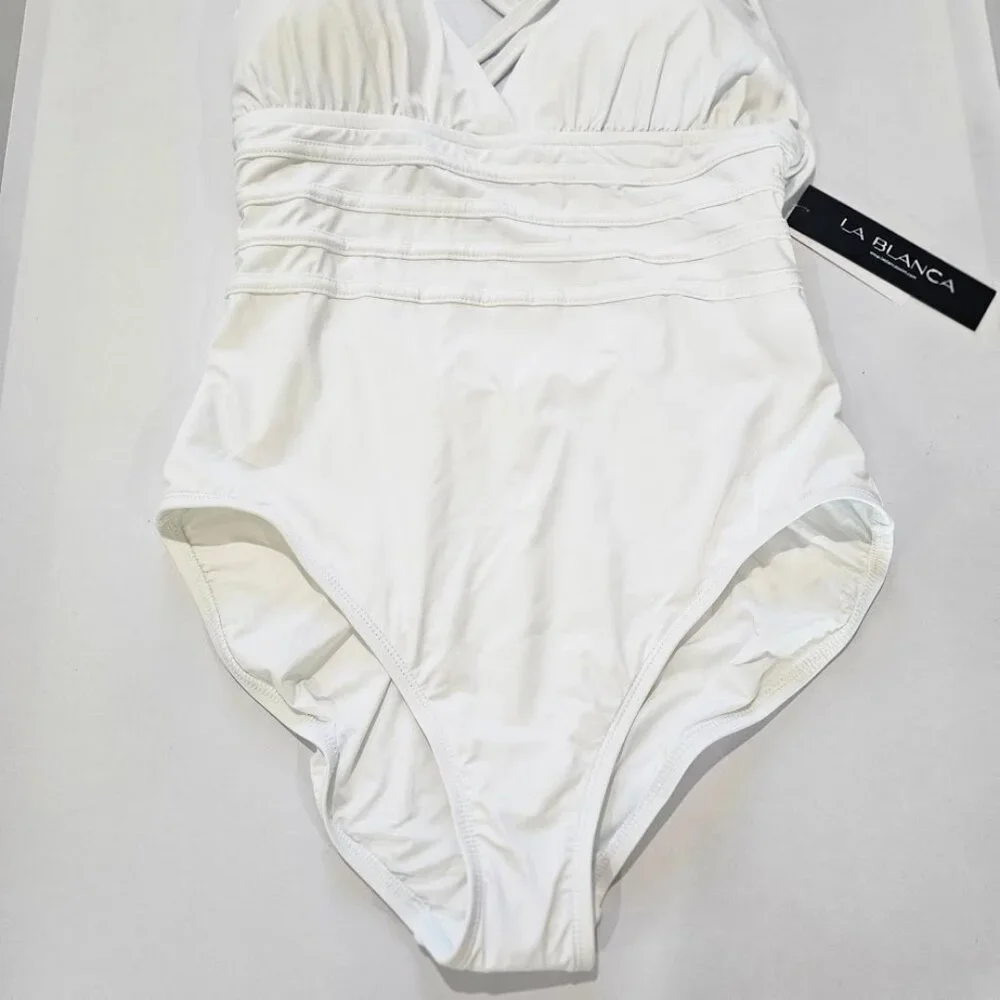 La Blanca Island Goddess Multi Strap Mio One Piece Swimsuit - Picture 5 of 11